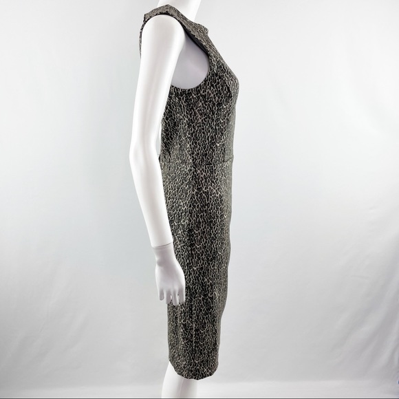 Three Dots Size S Sleeveless Leopard Animal Print Sheath Dress - Picture 6 of 9